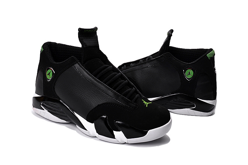 2016 Jordan 14 Black Green Shoes